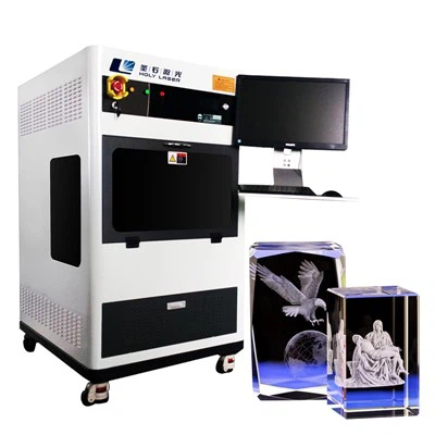 2D 3D Photo Crystal subsuperficie dentro del grabado láser